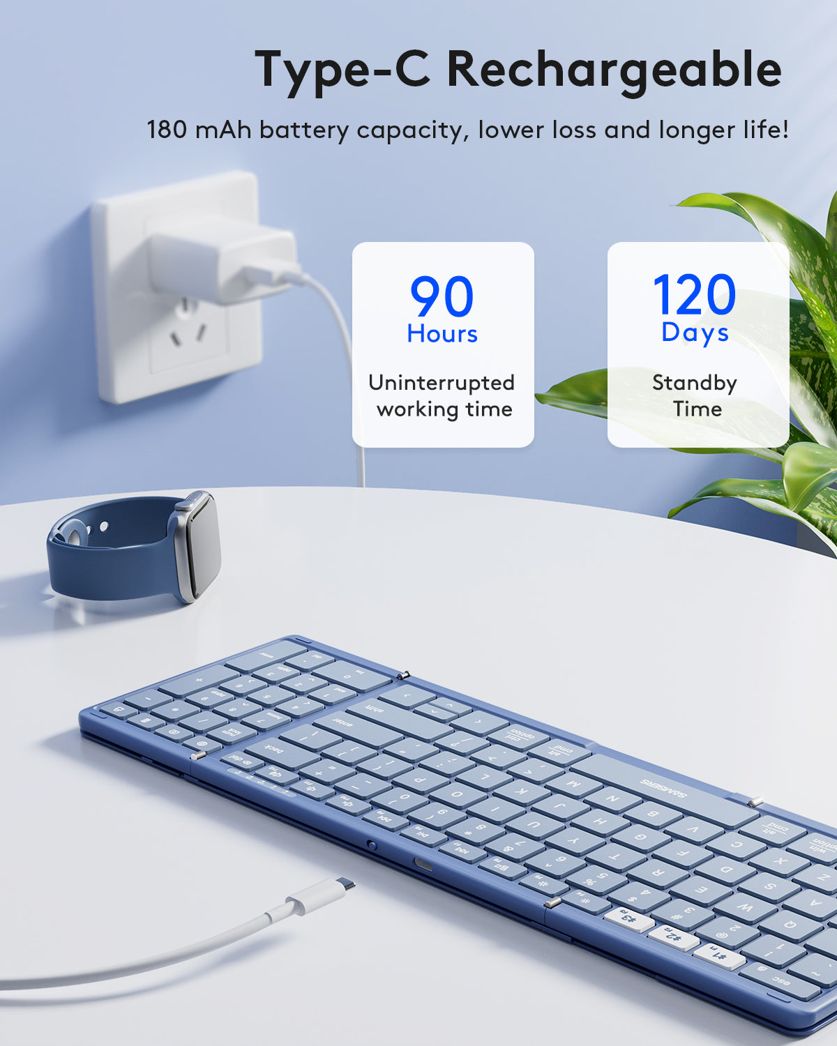 Foldable Keyboard with Numeric Keypad - KF06S