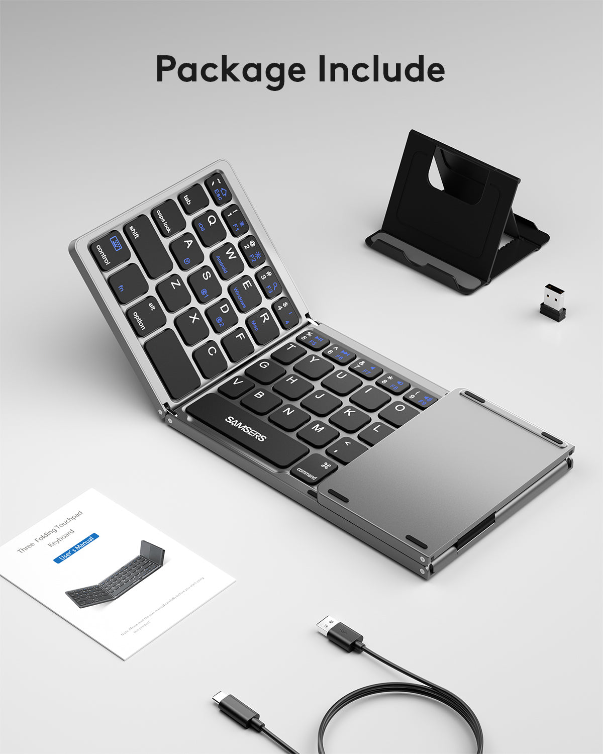 Dual Mode Folding Keyboard with Touchpad - KT03M