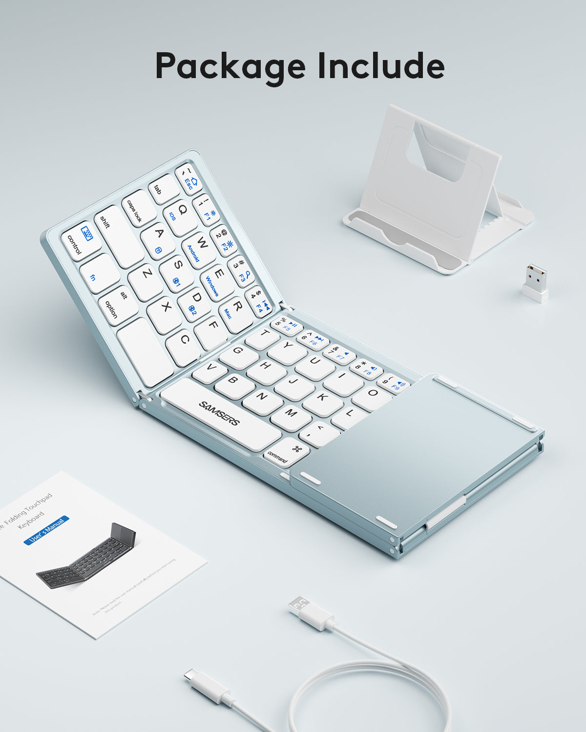 Dual Mode Folding Keyboard with Touchpad - KT03M