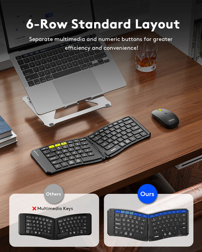 Ergonomic Foldable Keyboard Combo - KM09