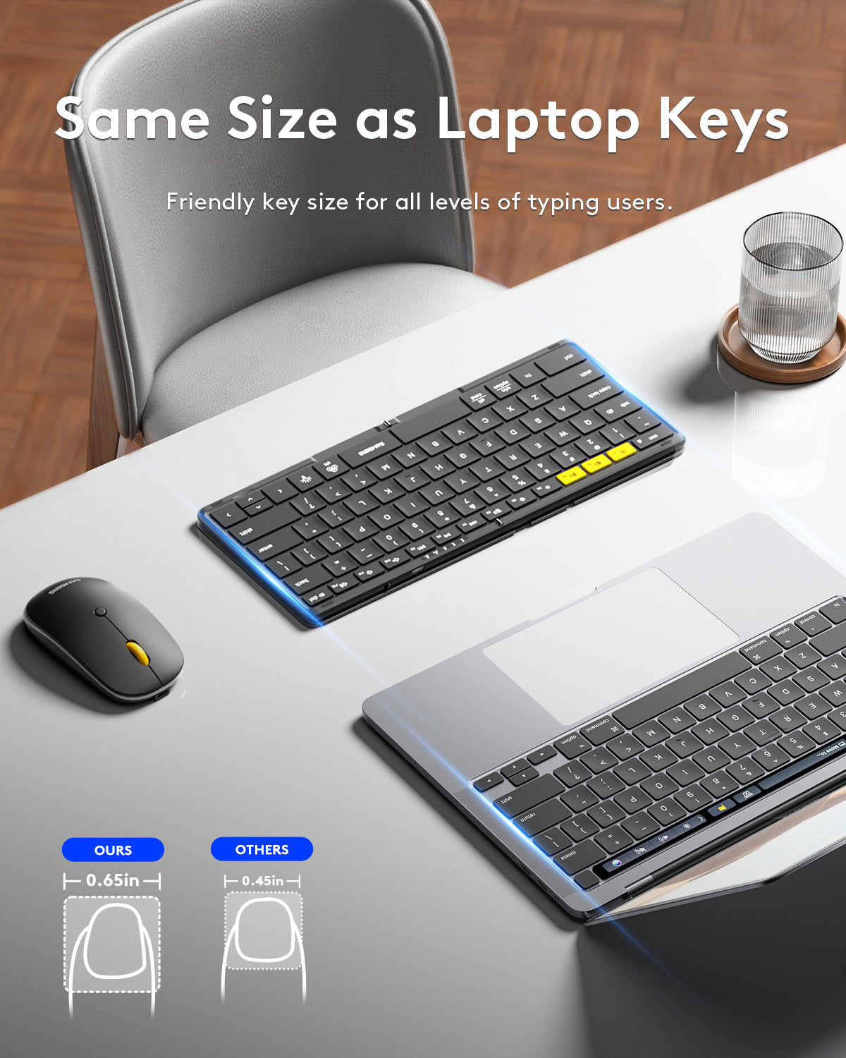 Samsers Foldable Keyboard and Mouse with Backlight - KM08X