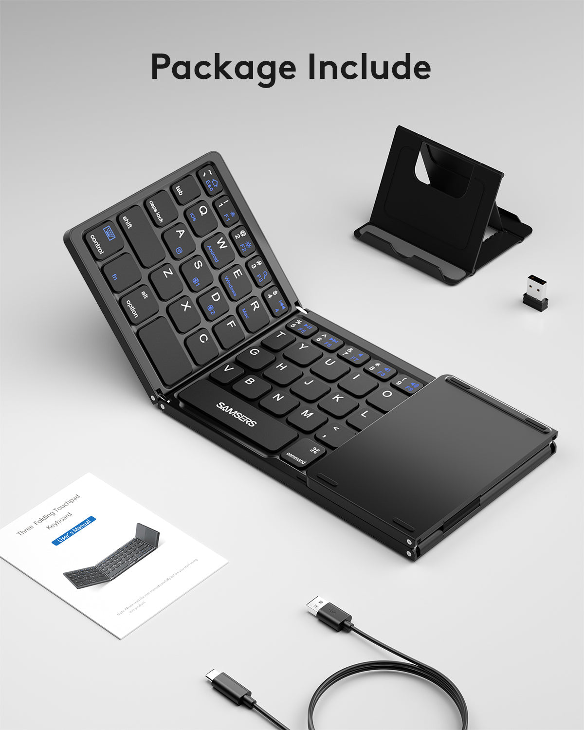 Dual Mode Folding Keyboard with Touchpad - KT03M