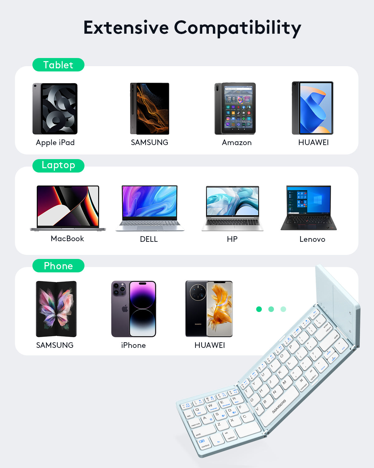 Dual Mode Folding Keyboard with Touchpad - KT03M