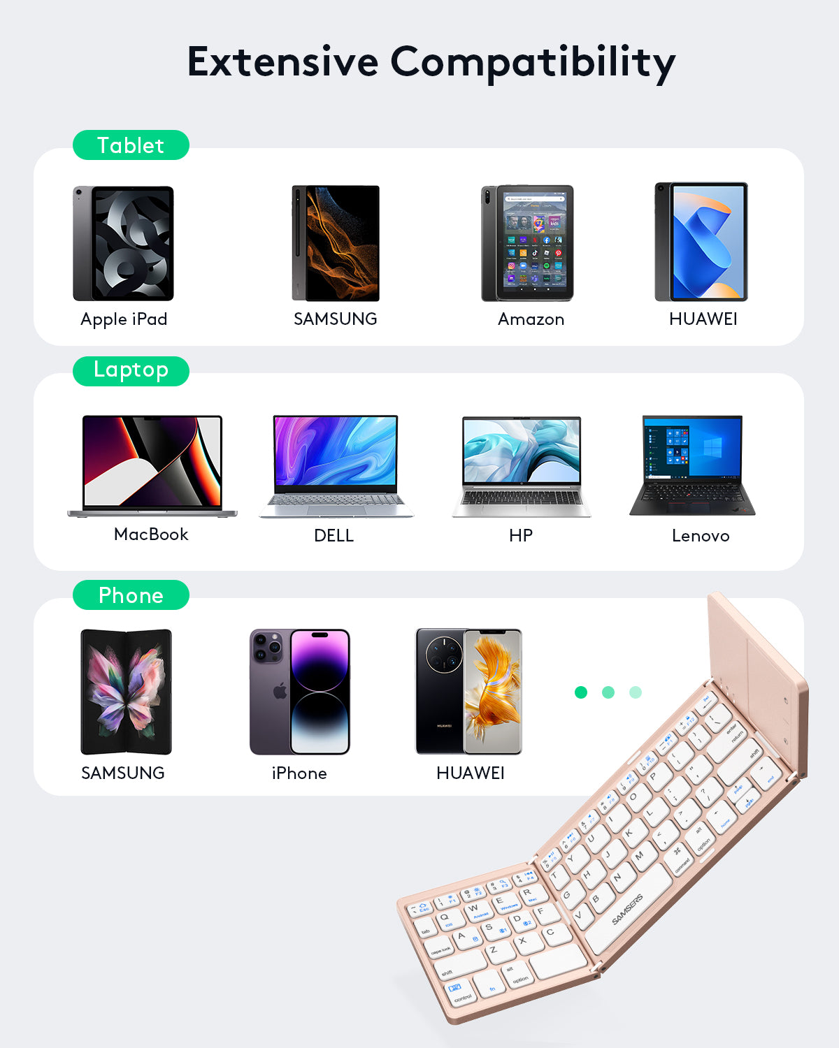 Dual Mode Folding Keyboard with Touchpad - KT03M