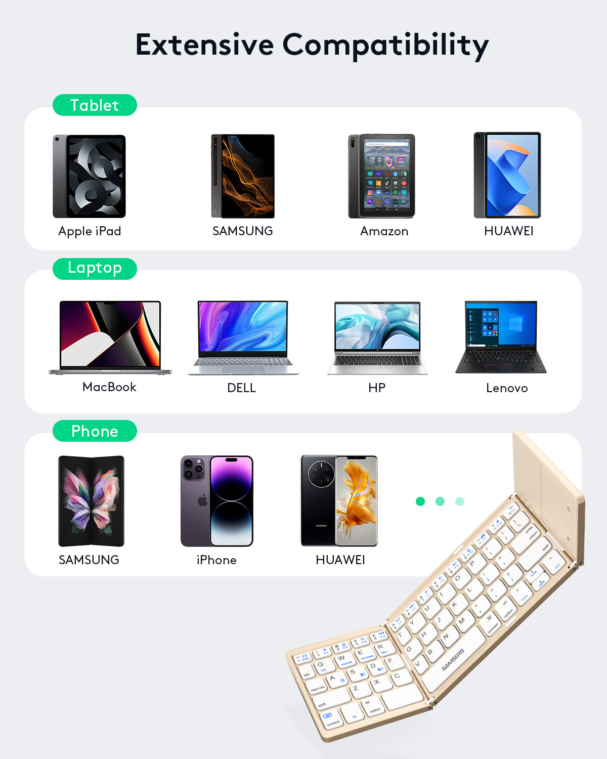 Dual Mode Folding Keyboard with Touchpad - KT03M