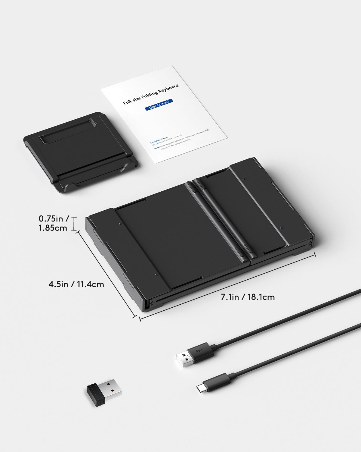 Dual-Mode Folding Keyboard with Touchpad - B066T