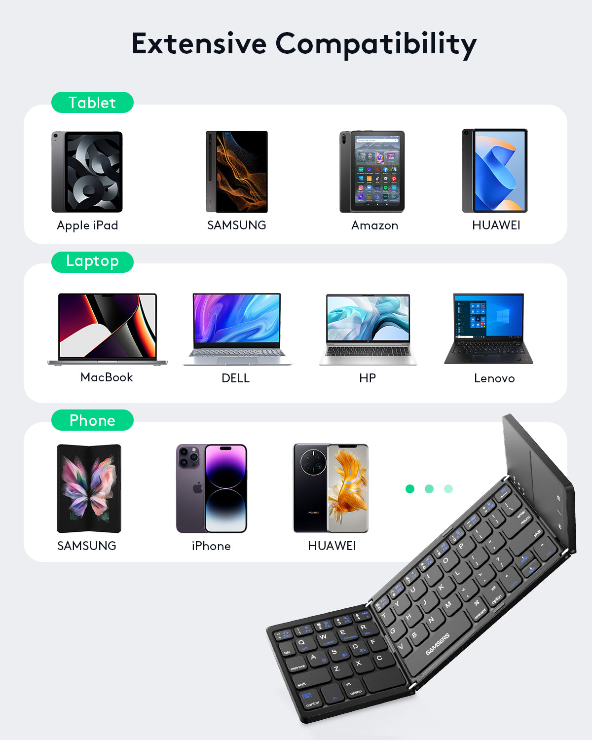 Dual Mode Folding Keyboard with Touchpad - KT03M