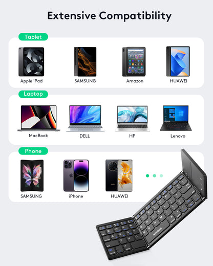 Dual Mode Folding Keyboard with Touchpad - KT03M