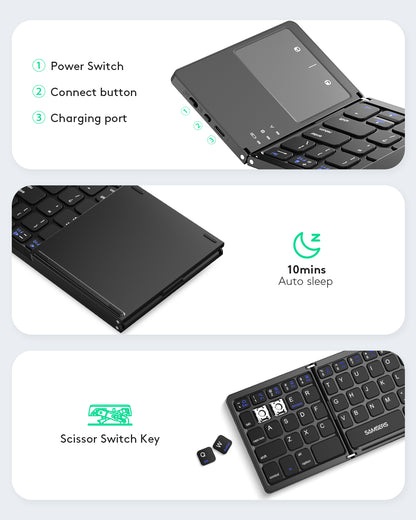 Samsers Folding Keyboard with Touchpad - KT03