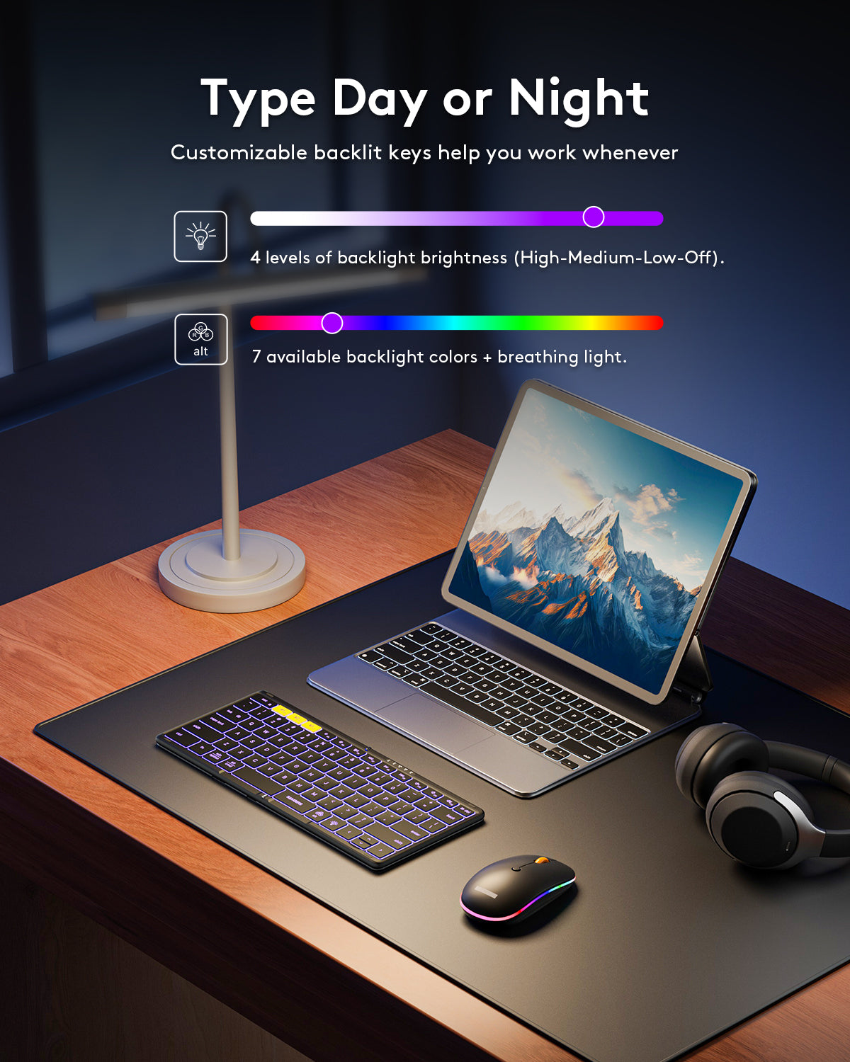 Samsers Foldable Keyboard and Mouse with Backlight - KM08X