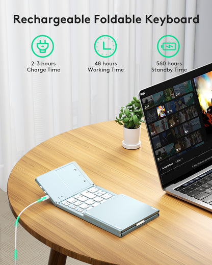 Dual Mode Folding Keyboard with Touchpad - KT03M