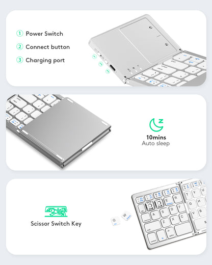 Folding Keyboard with Touchpad - KT03
