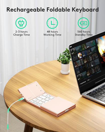 Dual Mode Folding Keyboard with Touchpad - KT03M