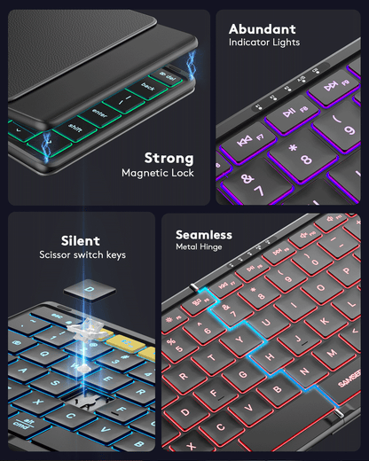 Full-Size Foldable Bluetooth Keyboard - KF08X