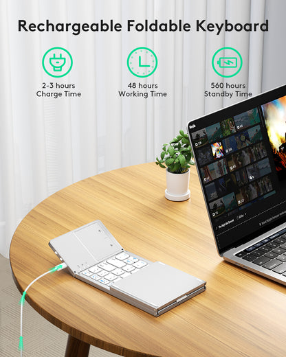 Dual Mode Folding Keyboard with Touchpad - KT03M