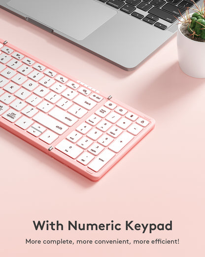 Foldable Keyboard with Numeric Keypad - KF06S