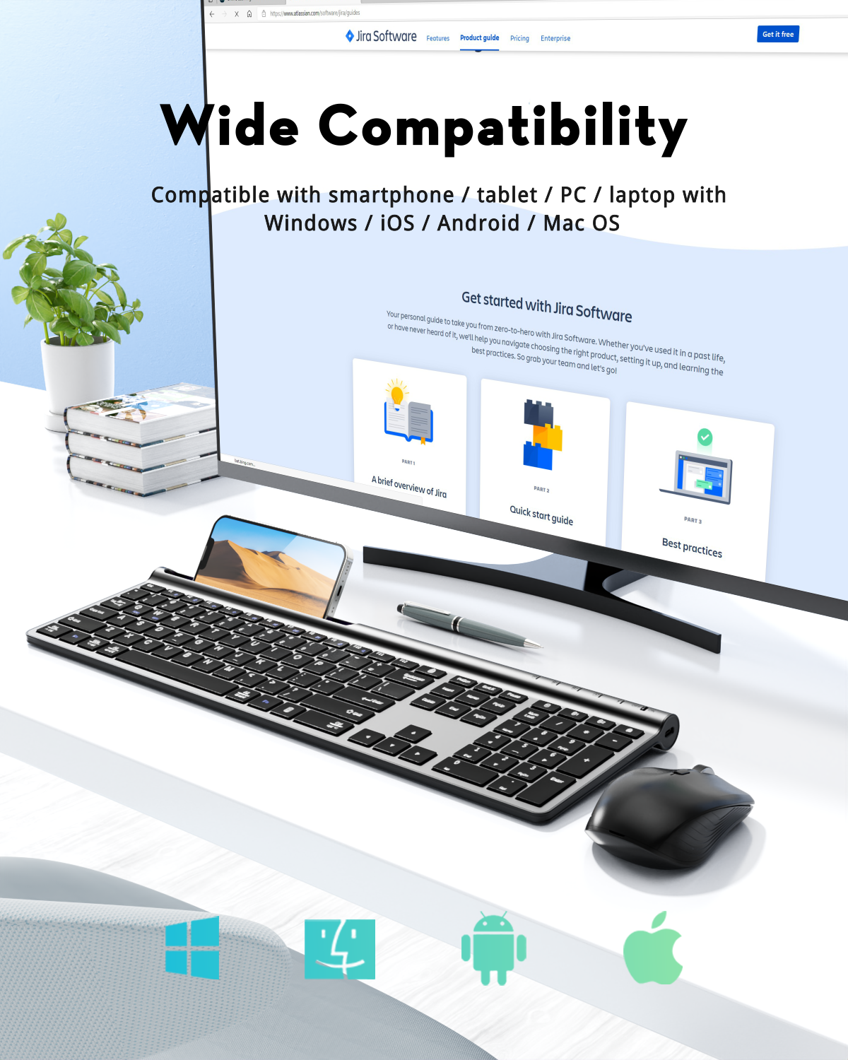 Ultra Slim Silent Keyboard and Mouse Set - HD306