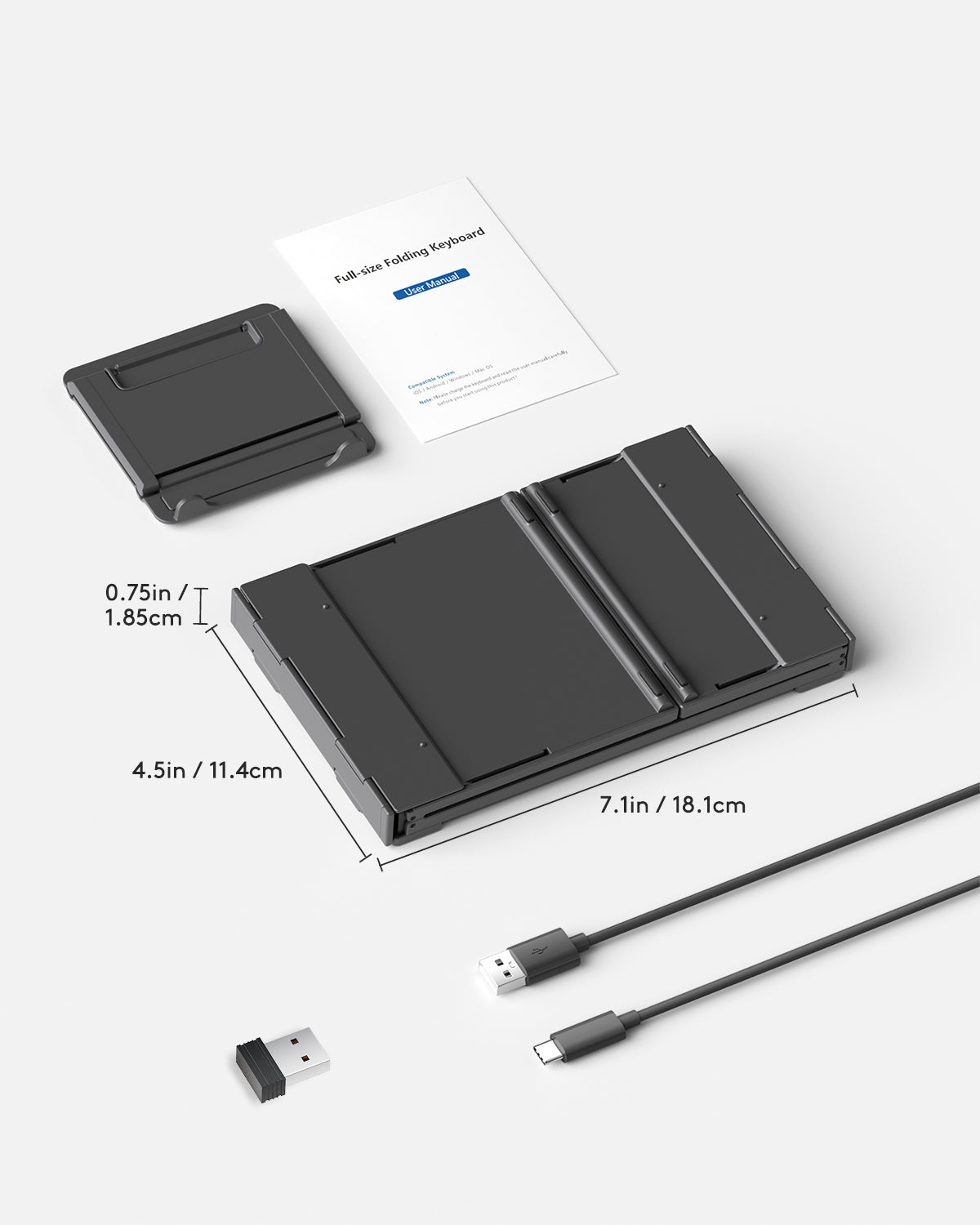 Dual-Mode Folding Keyboard with Touchpad - B066T