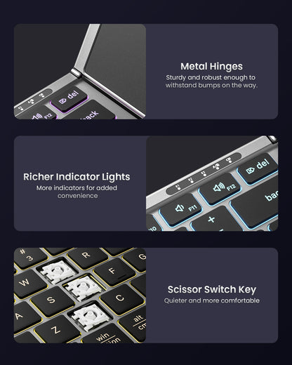 Foldable Keyboard with Touchpad with Backlight - KT06X