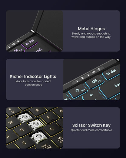 Foldable Keyboard with Touchpad with Backlight - KT06S