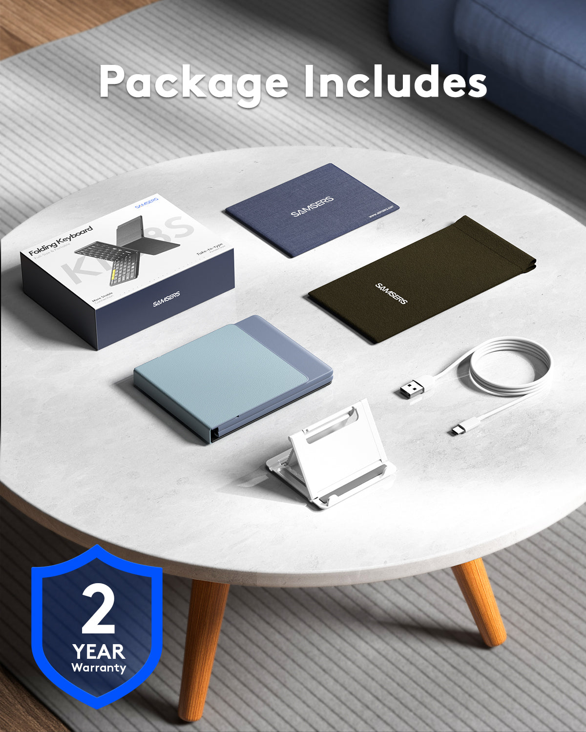 Full-Size Foldable Bluetooth Keyboard - KF08S