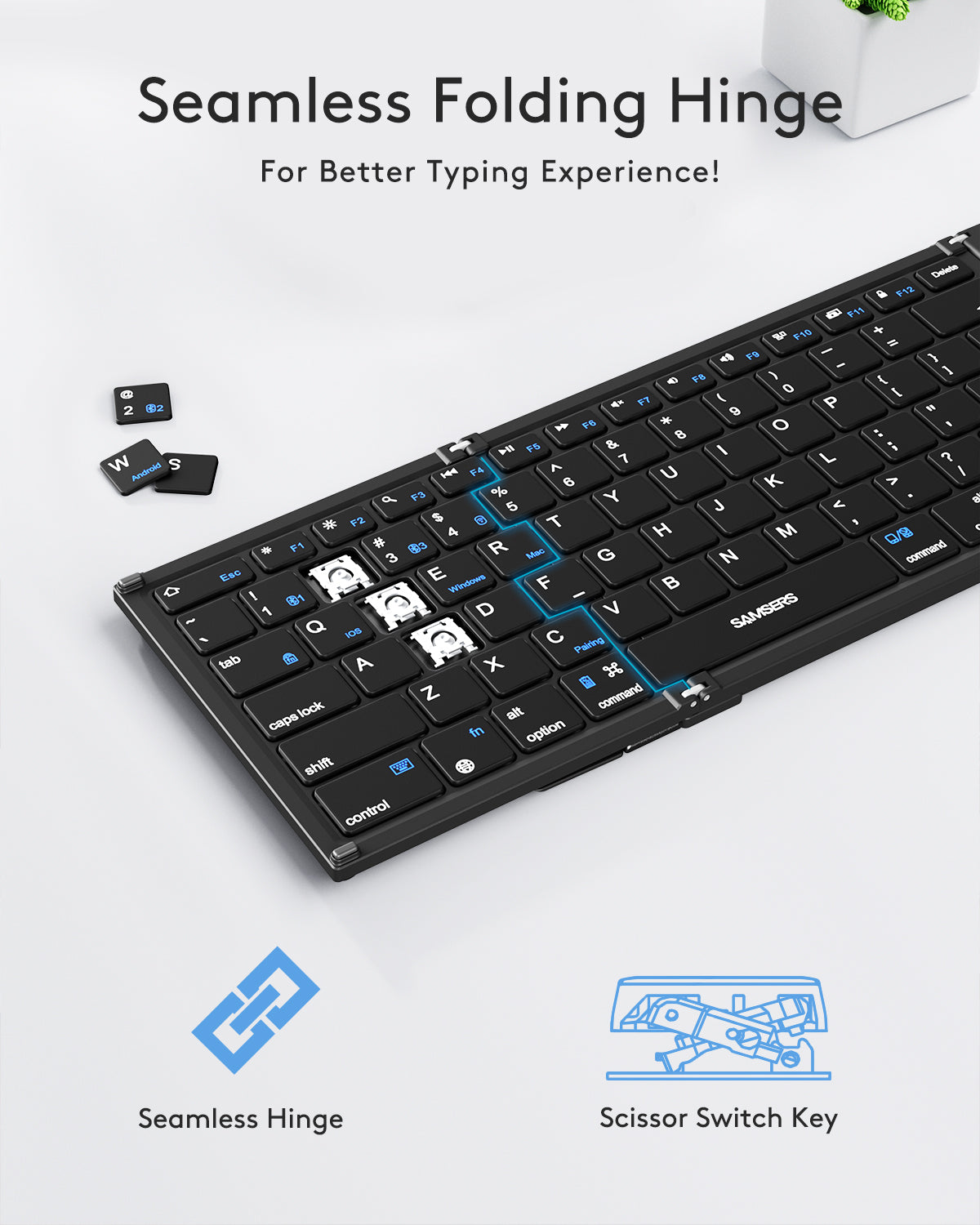 Dual-Mode Folding Keyboard with Touchpad - B066T