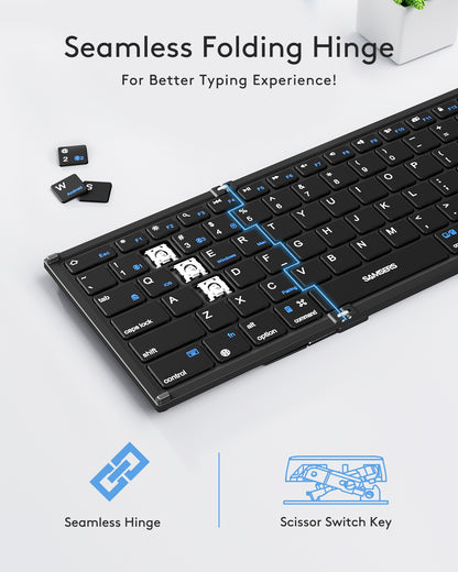 Full-Size Folding Keyboard with Touchpad - B066T