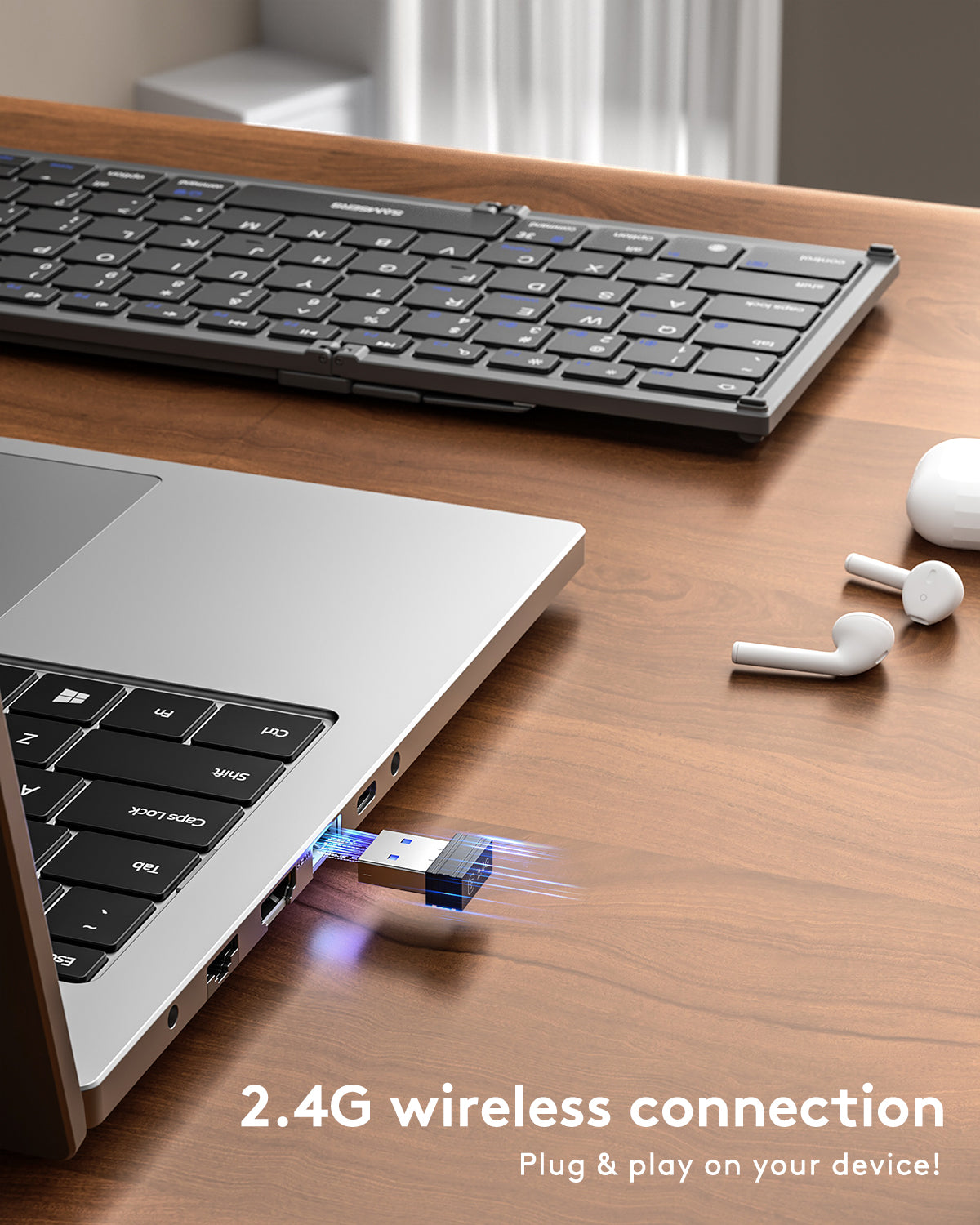 Dual-Mode Folding Keyboard with Touchpad - B066T