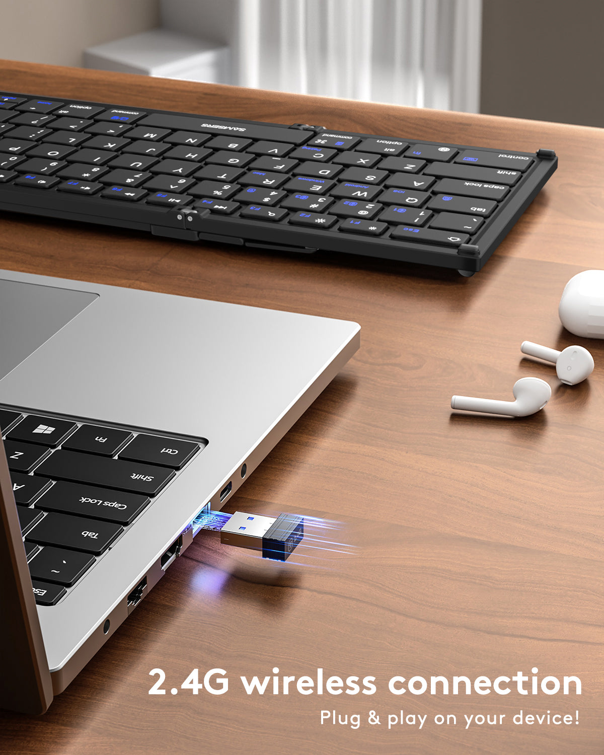 Dual-Mode Folding Keyboard with Touchpad - B066T