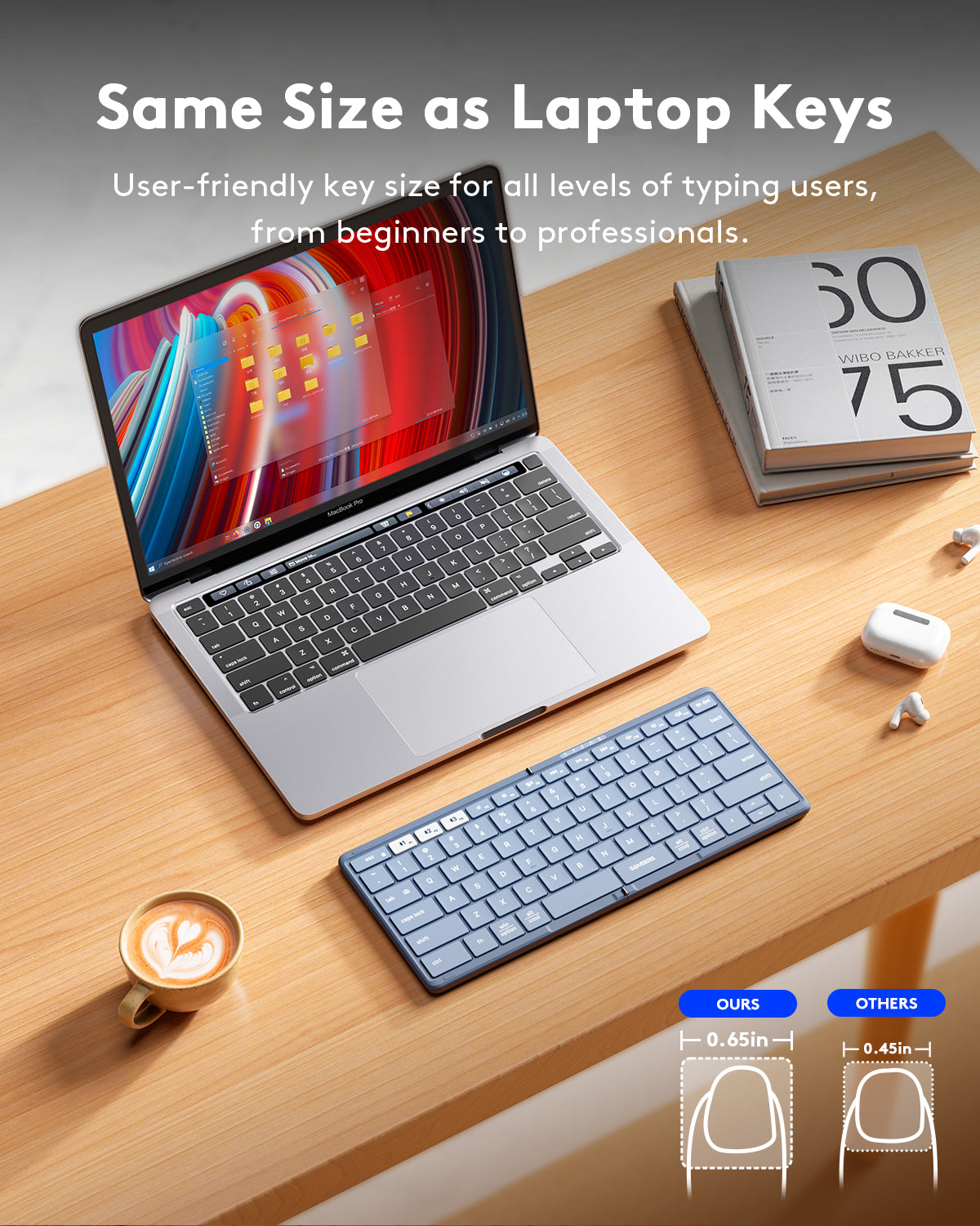 Full-Size Foldable Bluetooth Keyboard - KF08S