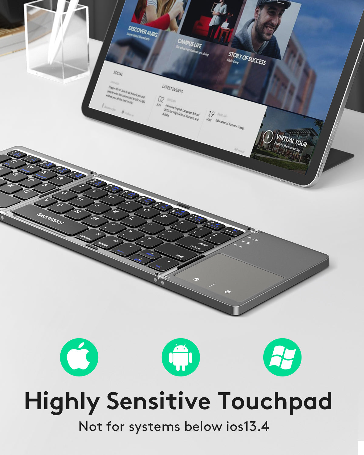 Samsers Folding Keyboard with Touchpad - KT03